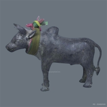 วัวธนูโลหะรุ่นแรก ขนาดบูชา หลวงพ่อพุฒ วัดกลางบางพระ