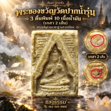 พระวัดปากน้ำ รุ่น 3 พิมพ์ตื้น พิมพ์ 10 เนื้อ (เกสา 2 เส้น)
