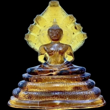 พระแก้วมรกต พิธี 25 ศตวรรษ ปางนาคปรก เนื้อบุษราคัม หายาก