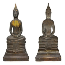 พระบูชาหลวงพ่อโสธรแผ่นปั้มครึ่งซีก ปี 2497
