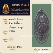 เหรียญเสื้อเกราะหลวงพ่อเปิ่น วัดบางพระ ปี2533