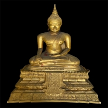 พระบูชาหลวงพ่อวัดไร่ขิง ขนาด 5 นิ้วกะหลั่ยทองสวยๆครับ