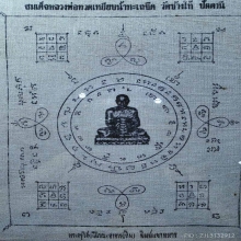 ผ้ายันต์ปู่ทวดปี 05  อ.ทิม พิมพ์แจกทหาร เก่าเก็บ+กรอบอย่างดี