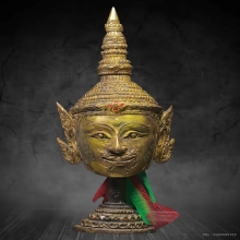 เศียรพระลักษณ์หน้าทอง ขนาดตั้งบูชา หลวงปู่กาหลง เขี้ยวแก้ว