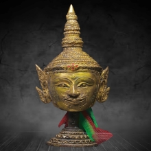 เศียรพระลักษณ์หน้าทอง ขนาดตั้งบูชา หลวงปู่กาหลง เขี้ยวแก้ว