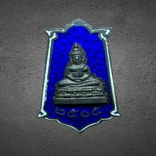 แหนบเงินลงยา กะไหล่ทอง พระพุทธสิหิงค์ ชลบุรี รุ่นแรก 2505