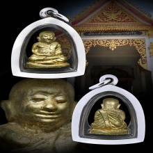 หลวงพ่อเงิน รุ่นช้างคู่ ปี 2526 น้ำทองกระจาย พร้อมตลับพุก