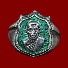 แหวนอาร์ม เนื้อเงินลงยา หลวงพ่อแช่ม วัดฉลอง จ.ภูเก็ต