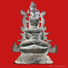 โคตรหายาก พระบูขาเชียงแสน ทรงเครื่อง ศิลปะชาน เนื้อชินเงิน