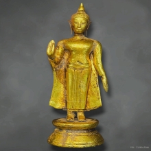 พระกำแพงยุคเก่า บุทองคำแท้