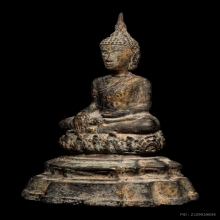 พระบูชาสมัยอยุธยา สกุลช่างนครศรีธรรมราช เนื้อสำริด