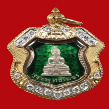 หลวงพ่อโสธร 5 จุด หลังเข็มกัด ปี 2498 พร้อมตลับทองฝังเพชร